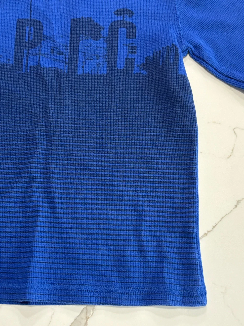 Epic Threads Boys Royal Blue Long Sleeve Thermal T Shirt Cotton blend Size Small
